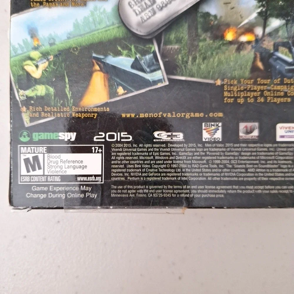 Video Game PC Men of Valor Vietnam 2015 Version Windows CD-ROM Open Box